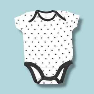 Amazon Essentials Black and White Star Bodysuit